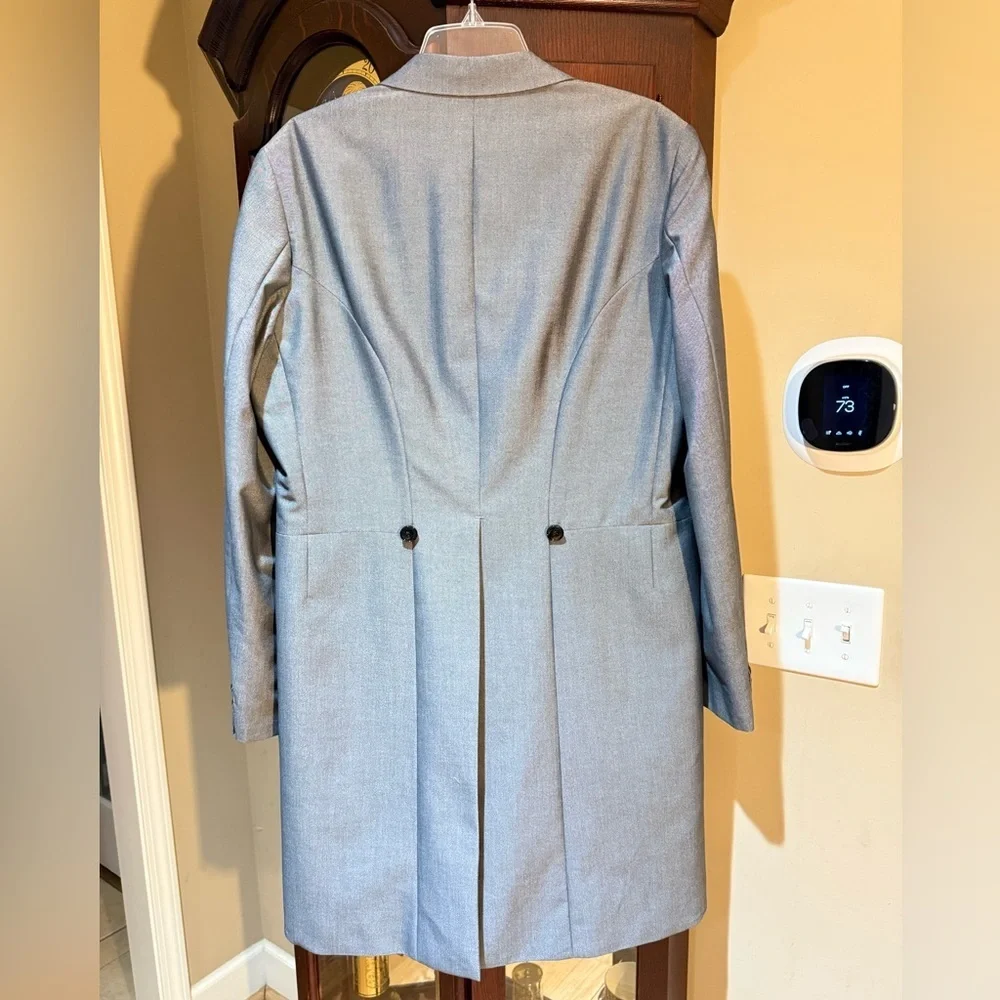 Dobell Men's Silver Grey Tailcoat Formal Blazer Morning Suit Jacket Sz 42R